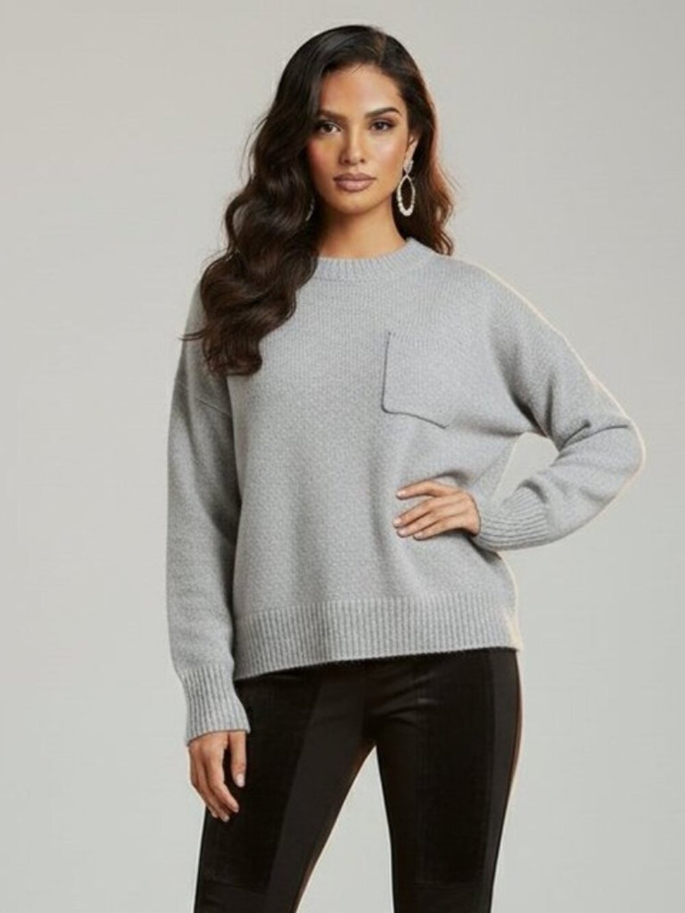 FREE PEOPLE One Teaspoon Chunky Knit Sweater Grey XXS neutral minimalist coastal